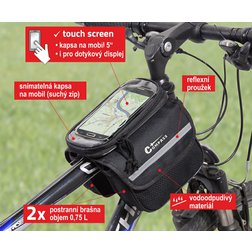 Cyklotaška nad rám oboustranná + PHONE
