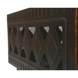 Ohniště SQUARE copper patina s poklopem