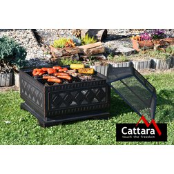 Ohniště SQUARE copper patina s poklopem