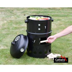 Gril - udírna na dřevěné uhlí PISA 3in1 40cm