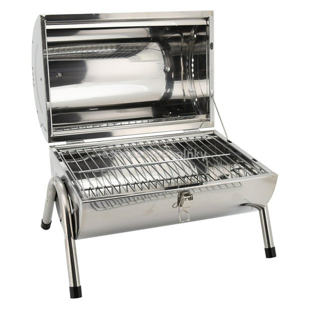 Gril na dřevěné uhlí DOUBLE 2x 38cm cestovní