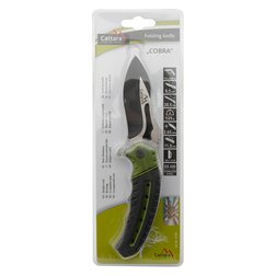 Nůž zavírací COBRA 20cm s pojistkou zelená-černá