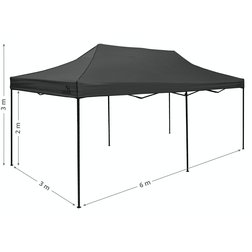 Párty stan nůžkový 3x6m šedý WATERPROOF