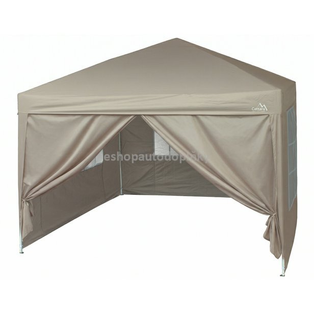 Párty stan nůžkový 3x3 m s bočnicemi PALACE béžový WATERPROOF