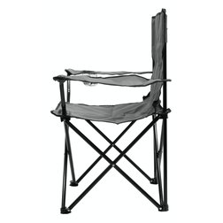 Židle kempingová skládací BARI šedá