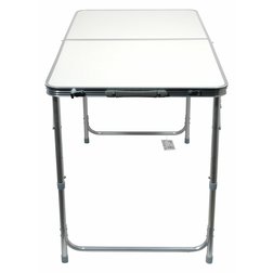 Stůl kemping DOUBLE teleskop. šedý + 4x židlička