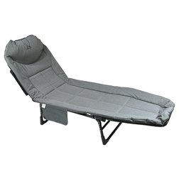 Lehátko kempingové skládací SOFA šedé polohovací