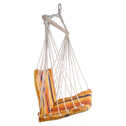 Houpací síť k sezení 95x50cm červeno-oranžová