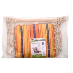 Houpací síť k sezení 95x50cm červeno-oranžová