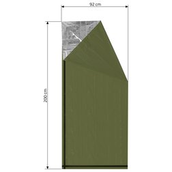 Izotermická fólie SOS zelená válec 200x92cm