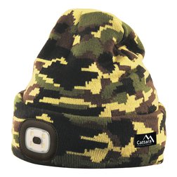 Čepice ARMY s LED svítilnou USB nabíjení