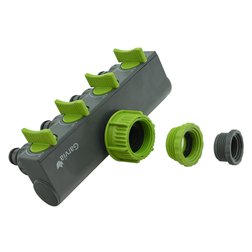 Rozdělovač hadicový pro 4 rychlospojky s uzávěrem