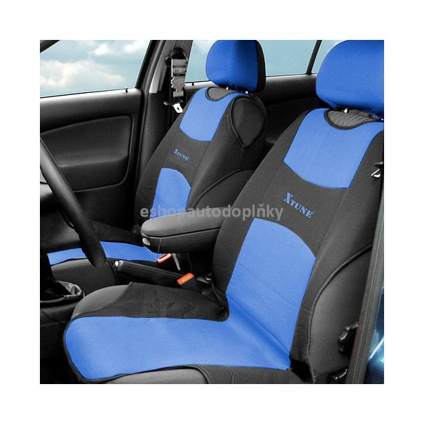 Potah sedadla TRIKO přední 2ks modrý
