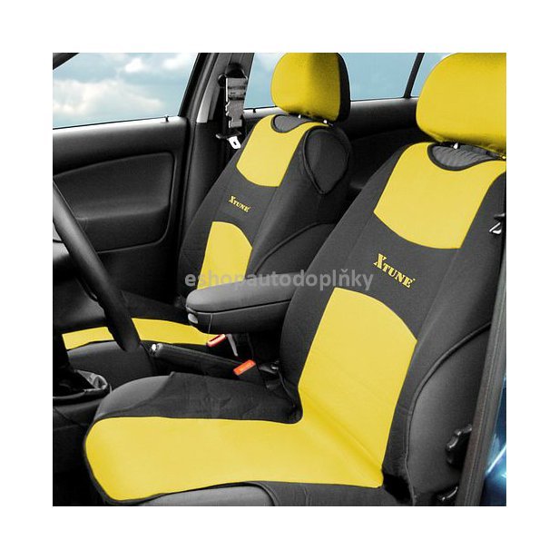 Potah sedadla TRIKO přední 2ks žlutý