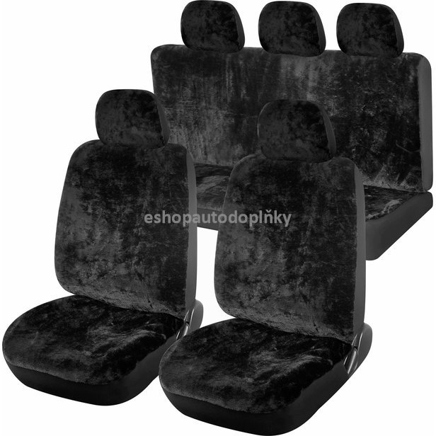 Potahy sedadel sada 11ks SMOOTH černé