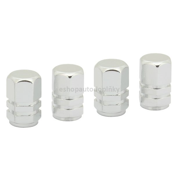 Ozdobné kryty ventilků stříbrné 4ks