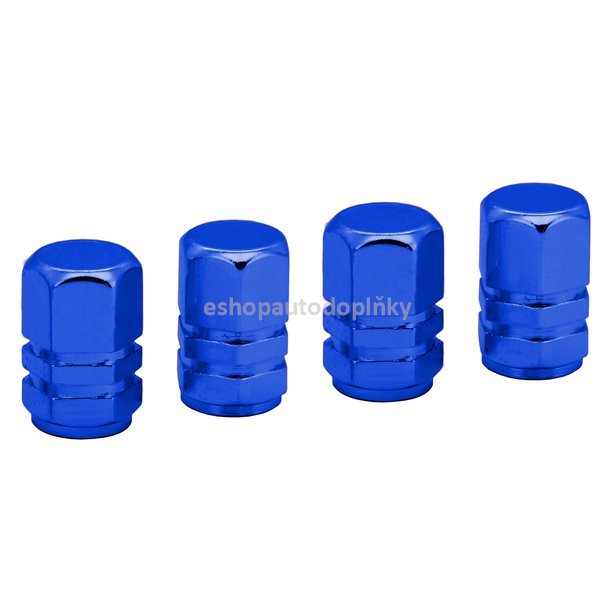 Ozdobné kryty ventilků modré 4ks