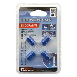 Ozdobné kryty ventilků modré 4ks