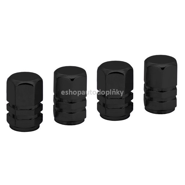 Ozdobné kryty ventilků černé 4ks