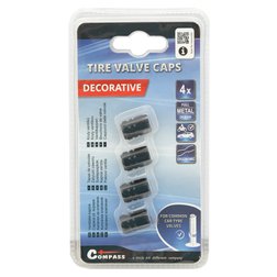 Ozdobné kryty ventilků černé 4ks