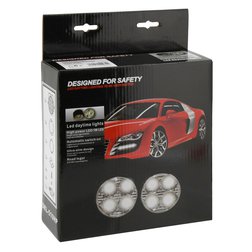 Světla denního svícení 4 HIGH POWER LED 12V/24V (kulatá 70 mm)