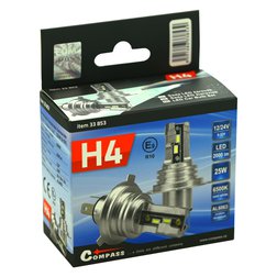 Žárovka LED CSP chip SILVER 12V H4 2ks