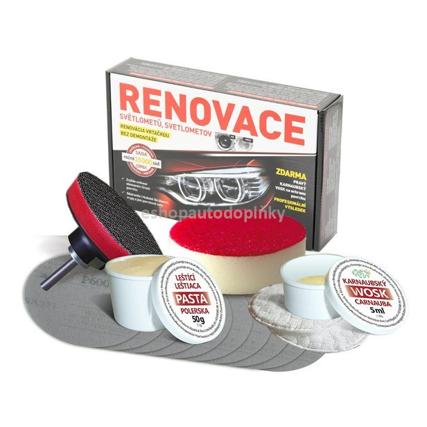 CAREX - sada na RENOVACI plastových světlometů