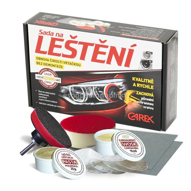 CAREX - sada na LEŠTĚNÍ a ochranu povrchu světlometů