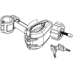 Náhradní držák kola krátký se zámkem pro 02125 a 02126