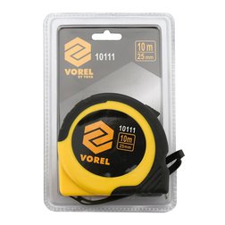 Metr svinovací 10 m x 25 mm žluto - černý