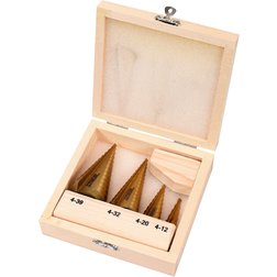 Sada stupňovitých vrtáků 4ks 4-39 mm