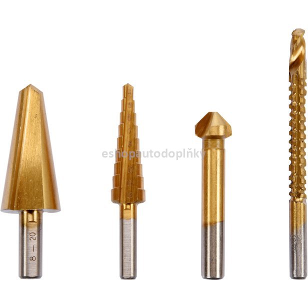 Sada tvarovaných vrtáků 4ks