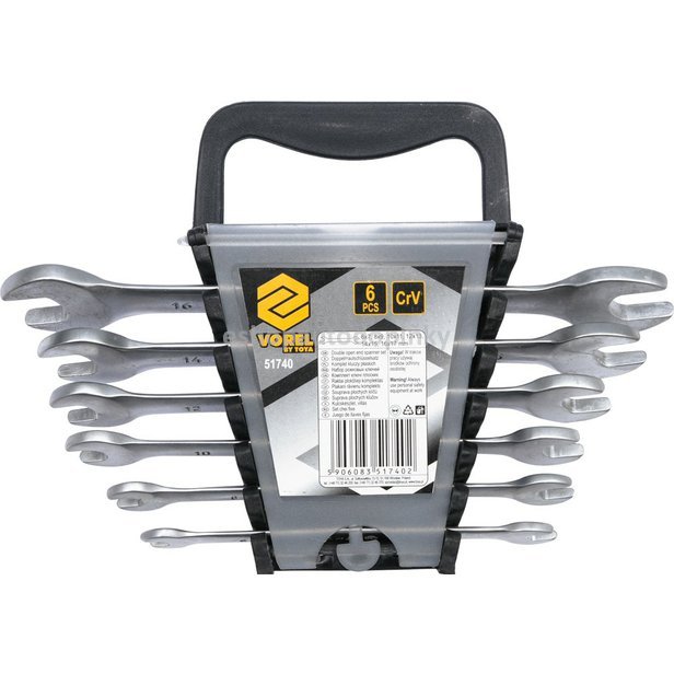 Sada klíčů plochých 6 ks 6 - 17 mm