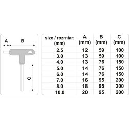 Sada klíčů Imbus "T" 8 ks