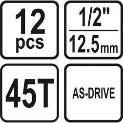 Gola sada STHOR 1/2" 12 ks