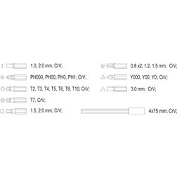 Šroubovák s nástavci a nástroji pro mobilní telefony sada 32ks