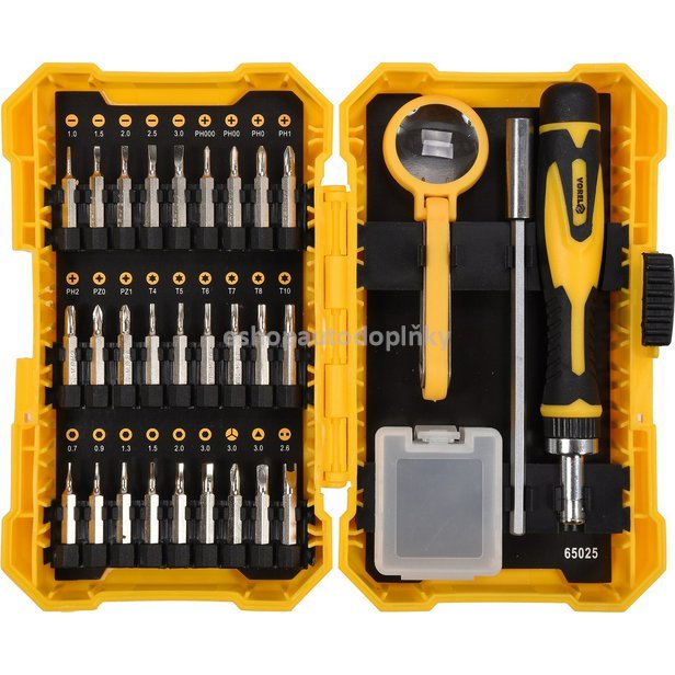 Ráčnový šroubovák s drobnými nástavci sada 31 ks