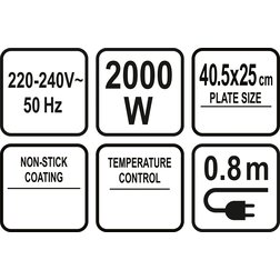 Kontaktní grill 2000W 2v1