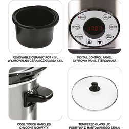 Pomalý hrnec 280W 4,5L s časovačem