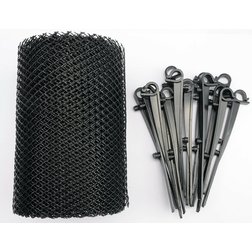 Ochranná síť proti zanášení okapových žlabů s úchytkami