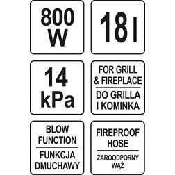 Vysavač popela elektrický 18L 800W