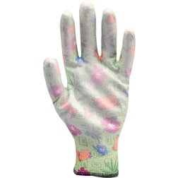 Rukavice zahradní zelené s květinami vel. 9