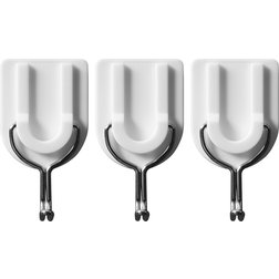 Háčky nástěnné samolepící 3ks U tvar, kov. nosn. 1,2kg