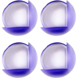 Chráníč na rohy nábytku, samolepící,  modrý průsvit, 4ks