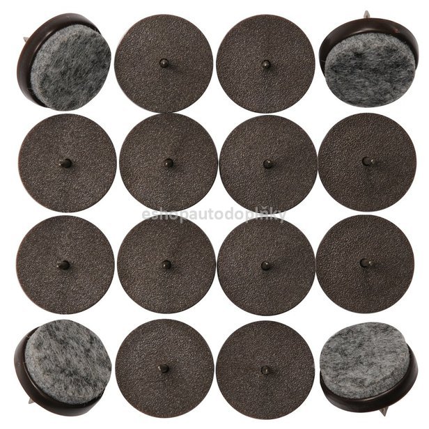 Podložka plastová s plstí na hřebíku 17mm,16ks