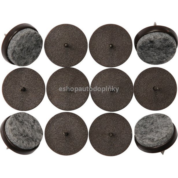 Podložka plastová s plstí na hřebíku 20mm,12ks