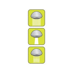 Sprchová hlavice 3 funkce zelená FALA Salto