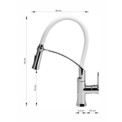 Baterie dřezová flexibilní 2 - bílá