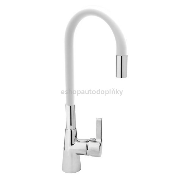 Baterie dřezová flexibilní - bílá