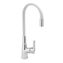 Baterie dřezová flexibilní - bílá